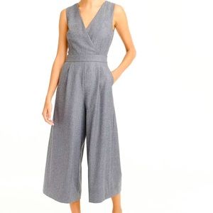*RARE* J.Crew Collection Wide-leg Cropped Gray Jumpsuit US 12